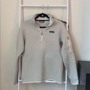 Patagonia Tan Fleece Quarter Zip Sweatshirt